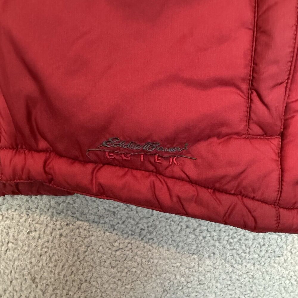 Eddie Bauer EBTEK Vest Men S Red Puffer Nylon Zipper Pocket Full Zip - Picture 3 of 7